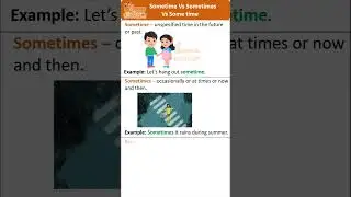 Sometime vs Sometimes vs Some time #5minutesenglish #englishgrammar