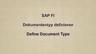 SAP FI -  Define Document Type