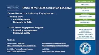 Infrastructure Security Division (ISD) Virtual Industry Day, April 2023