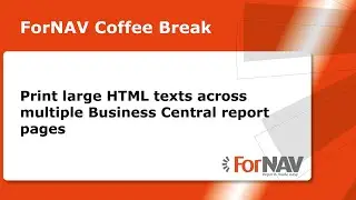 Print large HTML texts across multiple Business Central report pages