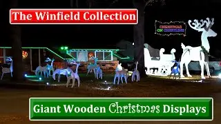 Giant Wooden Reindeer & Sleigh | Neighborhood Christmas Displays