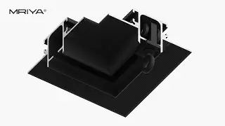 Black corner cornice for hidden installation MRIYA LUXE for plasterboard