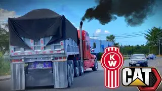 Kenworth T600 with a Cat Engine - Drive Along