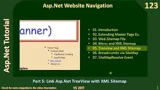 Website Navigation | Part 5 - TreeView & XML Sitemap | Asp Net Tutorial #123