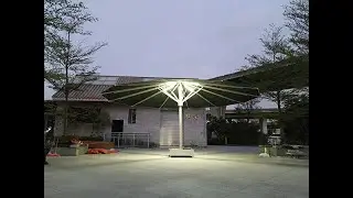 Big diameter 5m star light umbrella with led light