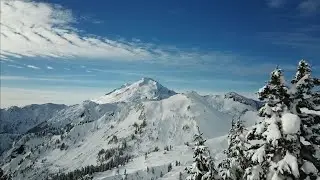 Relaxing winter video series, meditation on the background of snow. New Year's mood.