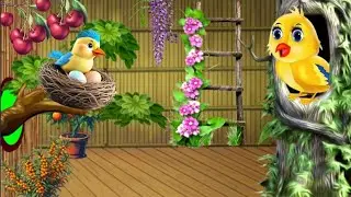 चिड़िया का घर । rano chidiya ka ghar cartoon । Chidiya ka bans ka ghar । Cartoon bamboo house