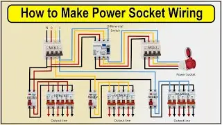 How to Make Power Socket Wiring Diagram | 3 phase distribution board wiring