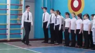 Строевая подготовка детей школы №8