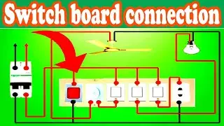 switch board wiring connection with one fan dimmer | extension board wiring | Ali Technical Power