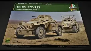 NEW Sd Kfz  222/223 1/56 Italeri 15769 Scale Model Kit Review Unboxing Leichter Panzerspähwagen