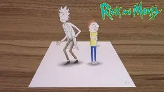 Drawing Rick and Morty in 3D | Fan Art