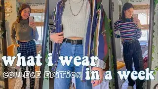 realistic what i actually wear to college in a week