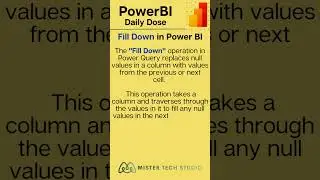 Fill Down in Power BI | PowerBI Desktop | #powerbi #powerbipro