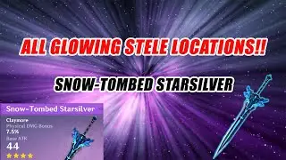 All Glowing Stele Locations!! | Snow-Tombed Starsilver Secret Room | Dragonspine | Genshin Impact
