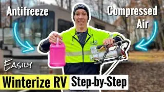 How to Winterize RV | Compressed Air & Antifreeze Method | FREE ✅ List