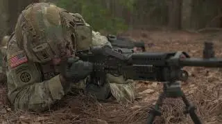 M240B Machine Gun Demonstrates By The Expert Soldier