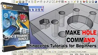 3d Make Hole command explanation | Rhino Tutorials for beginners | Rhinoceros 3D