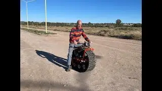The Homemade Monotrack first test ride.