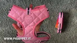 Pettorina Regolabile Pink Vegan Leather Frenchiestore - PIGGY PET
