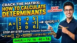 determinants kaise nikalen ll how to find determinant of a 3×3 matrix  #matrix#determinant #12th