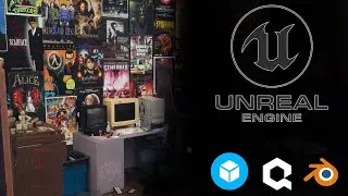 Creating early of 2000s gaming room in Unreal Engine 5