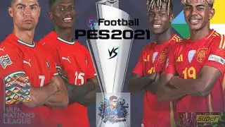 Spain vs Portugal - Nation League Final 2025 - Pes 2021 - Reaslim Gameplay - 1080P I PES IN MY LIFE
