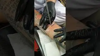 Tattoo roots: Hand-poke technique #shorts #handpoke #tattootechnique #tattooartist  #thaitattoo