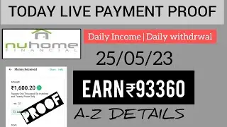 Nuhome New Earning App | Live Payment Proof | Earn ₹93360 | Full Detailes Video Malayalam👌👌