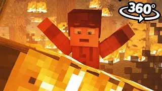 Minecraft 360/VR video - Fire in the Forest