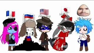 Mis Ocs son Países 🇨🇵🇷🇺🇺🇲🇯🇵//Meme//Versión Pibby//Gacha Club