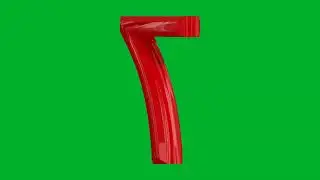 Number 7 Loop Copyright Free Green Screen/Chroma Key