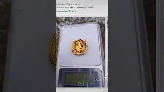Golden Roman coin Aureus
