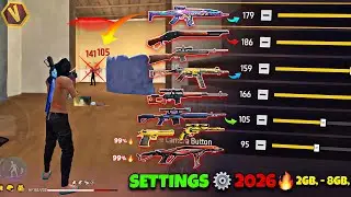 Free Fire Headshot setting 2026 ⚡️ Best Sensitivity Settings ⚙️| Sensitivity + HudSettings Free Fire