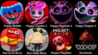 Poppy Mobile,Poppy Chapter 2 Mobile,Zoochosis Mobile,Poppy Playtime Chapter 3 4, Red Larva Barry's