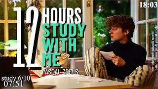LIVE | 12-HOUR study with me (Part 2) 📚🌧 rain sounds & pomodoro timer 60 & 10
