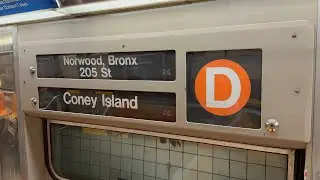IND 6 Av Express: R68 (D) Train [Norwood-205 St to Coney Island-Stillwell Av #ConcourseEXP2]