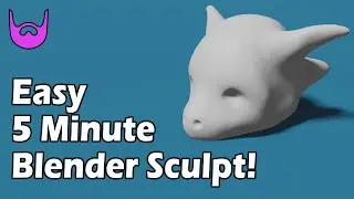 Blender 2.8 Sculpting Dragon Head (in 5 minutes)