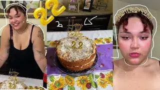 MEU ANIVERSÁRIO DE 22 ANOS🎂🥳🎈| como fazer um bolo sozinho| grwm| decoração