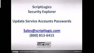 Updating Service Account Passwords in Security Explorer