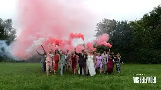 Stoer en kleurrijk: de bruiloft van Laura en Erik