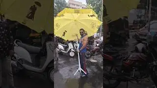 Team #PehliBaarishMein place umbrellas in many parts of the city & #GurmeetChoudhary visited #shorts