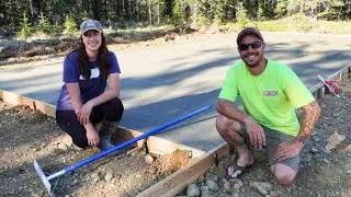Husband & Wife Team Pour 14 x 32 Concrete Slab