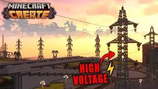 Designing An ELECTRIC⚡Grid In Minecraft Create Mod