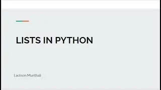 8.  Lists in Python: How to create a List? How to append and remove an item from Python List?