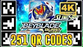 ALL 251 QR CODES BEYBLADE BURST TURBO APP IN 4K!
