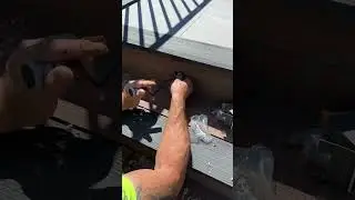 Installing some Inlite puck 22 dark riser light!! #deck #building #lighting #howto #diy #bluecollar