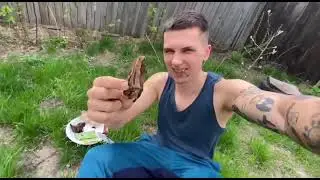 На камеру съел человека. Жесть. Смотреть всем. 