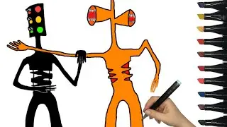 SIREN HEAD VS TRAFFIC LIGHT HEAD Drawing