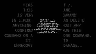||Dangerous linux Code that you should never use|| #shorts #youtubeshorts